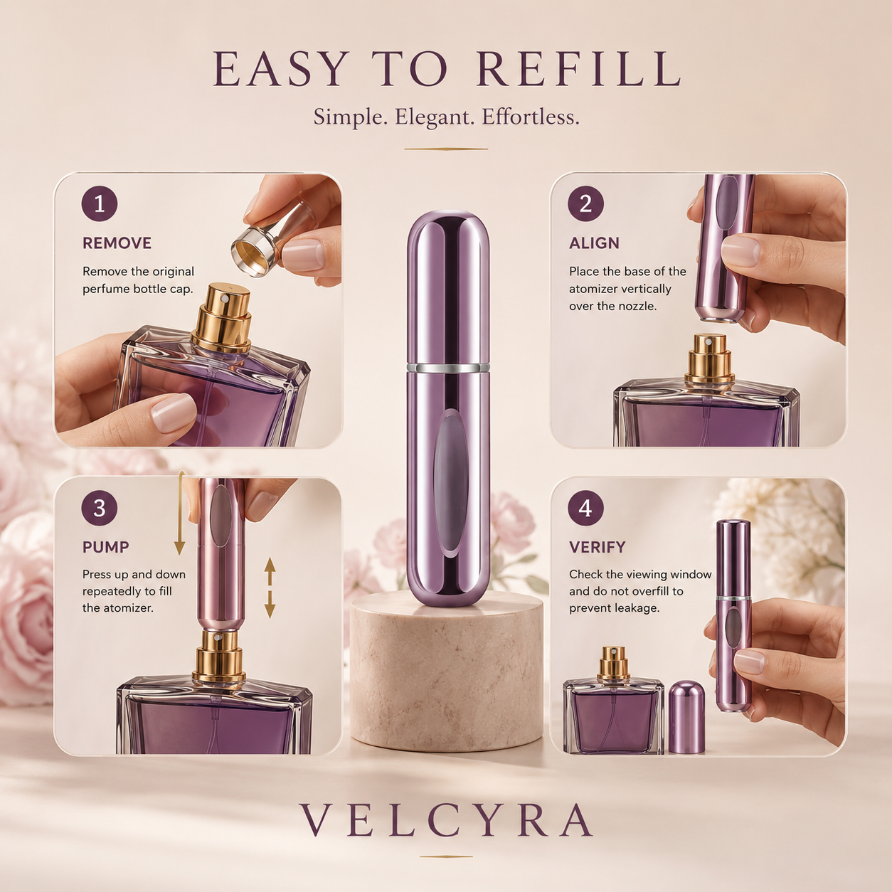 Velcyra™ Signature Travel Perfume Atomizer